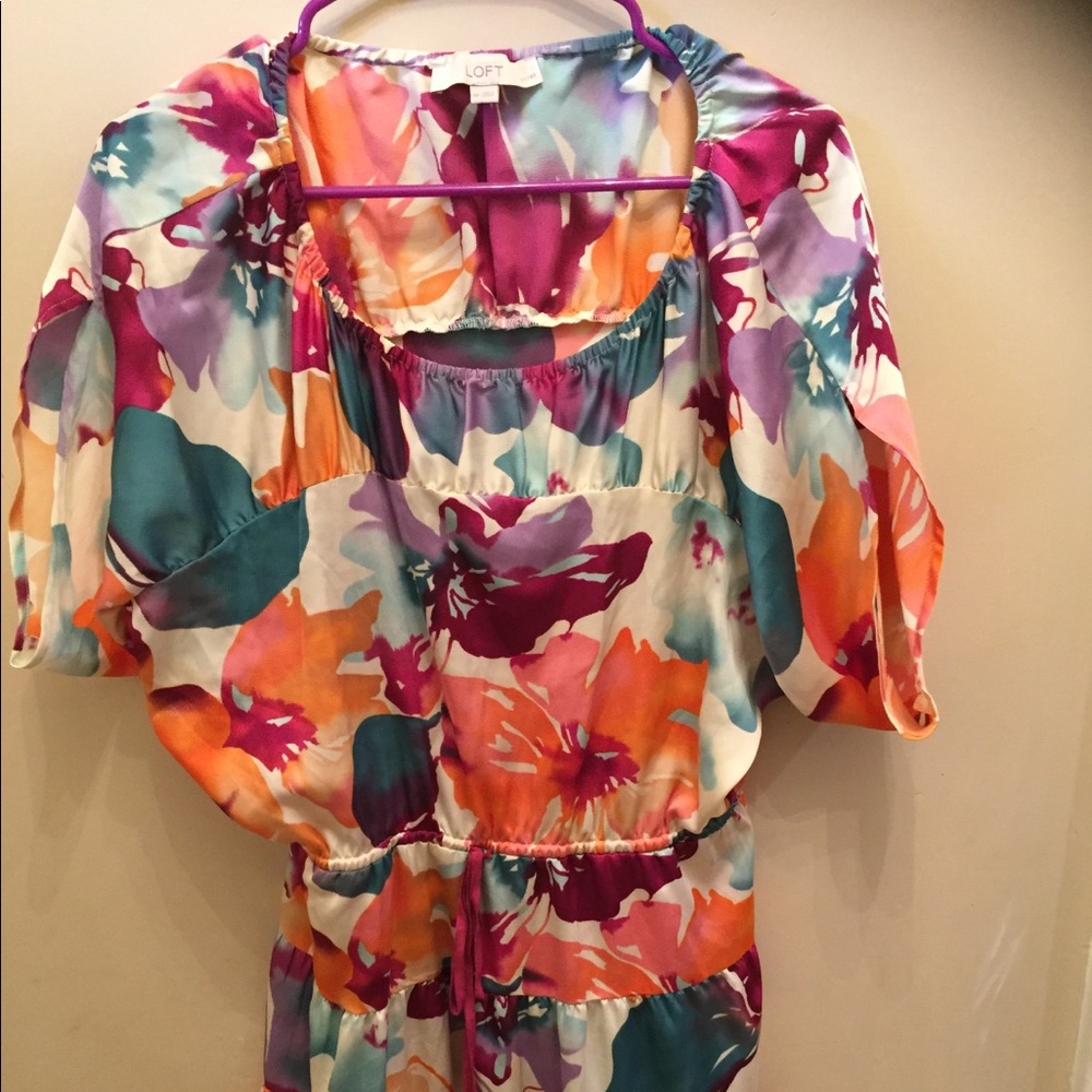 Bright, floral Loft dress